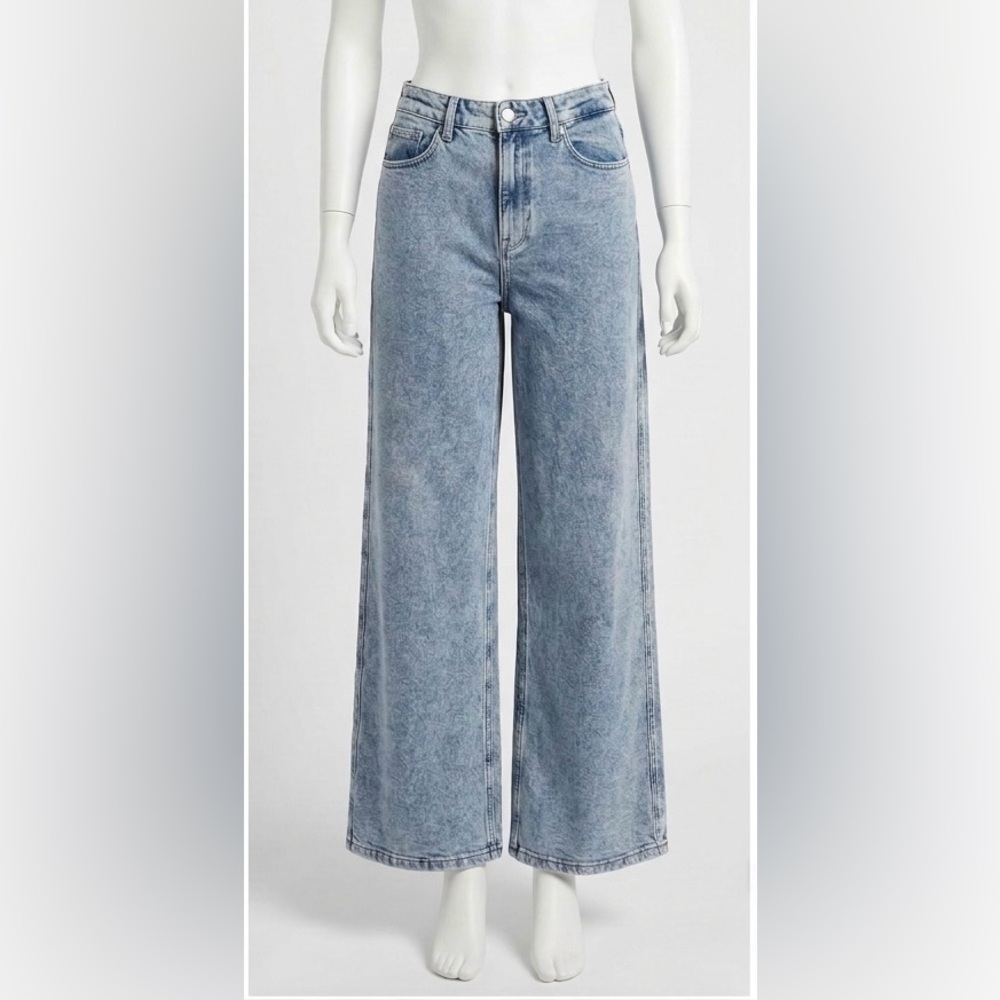 Good American Light Blue Wide‎ Leg Jeans